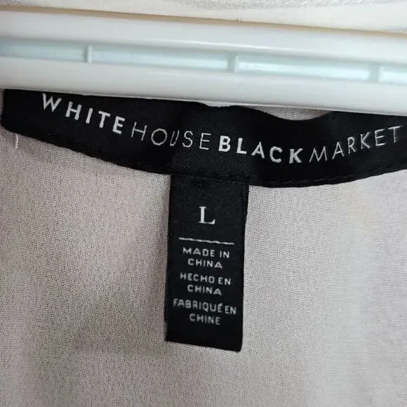 White House Black Market Chiffon Fringe Dressy Professional Tank Top - Picture 7 of 7